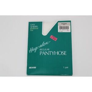 Sears Vintage‎ Hug-alon Control Top Pantyhose Average White Sheers